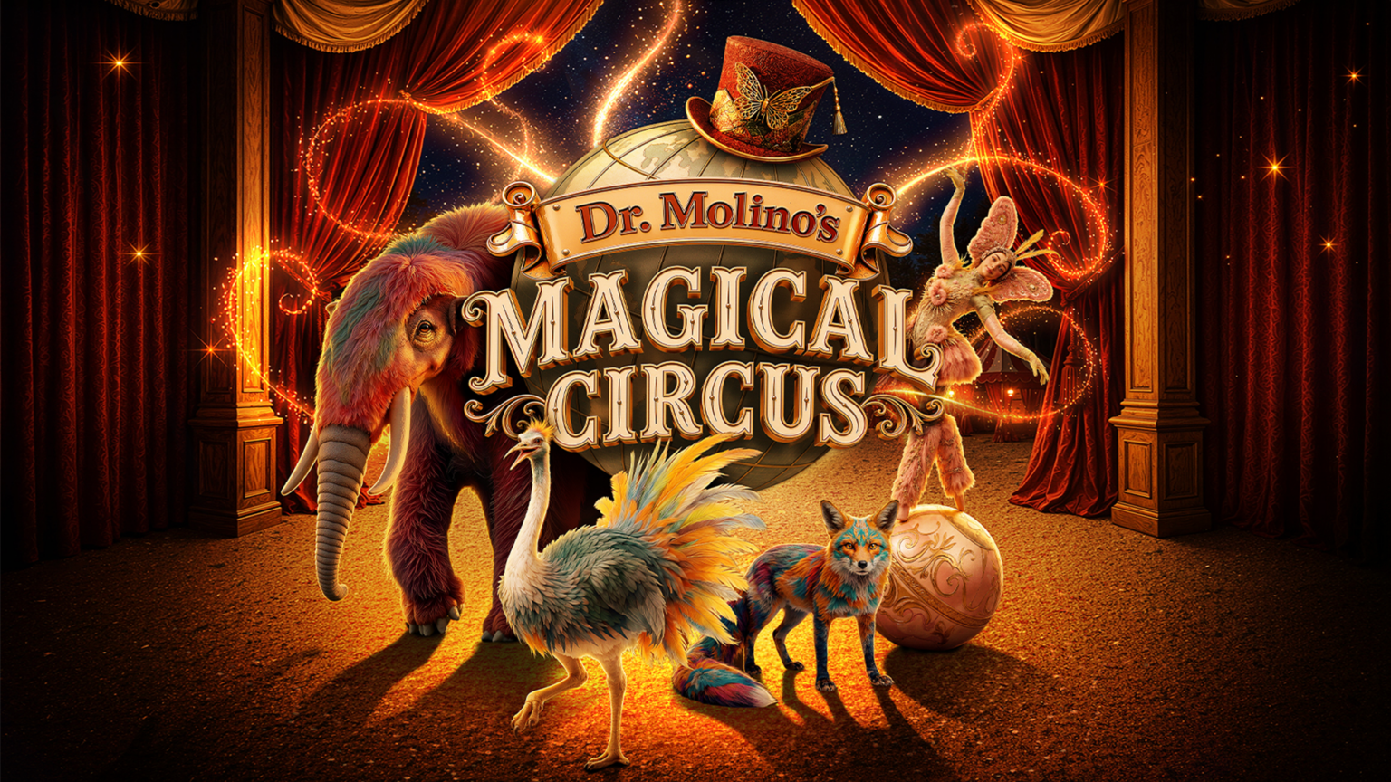 Dr. Molino’s Magical Circus wordt de eerste niet-talige Studio 100-productie - © Studio 100