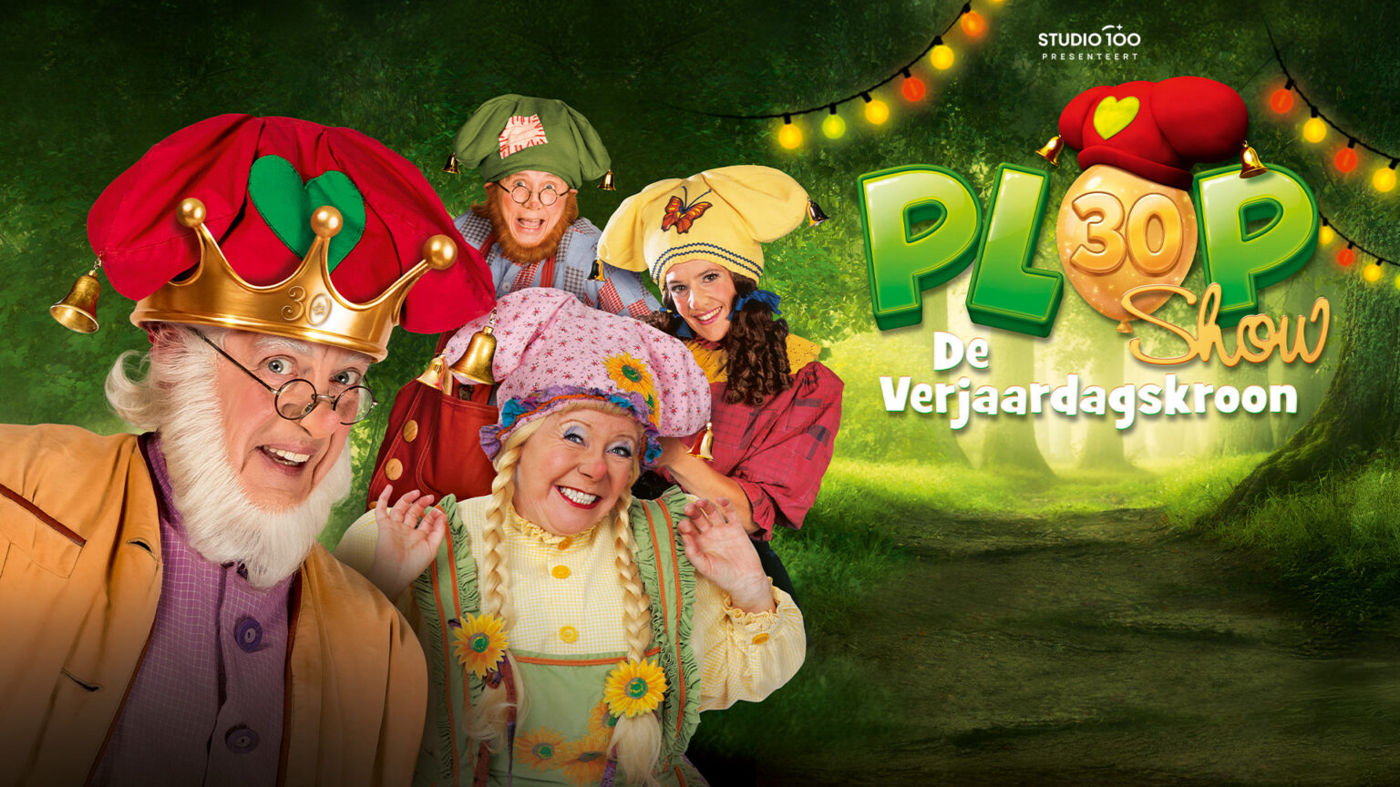 Vanaf 9 januari 2027 trekken Kabouter Plop en zijn vrienden door Vlaanderen met De Verjaardagskroon - © Studio 100