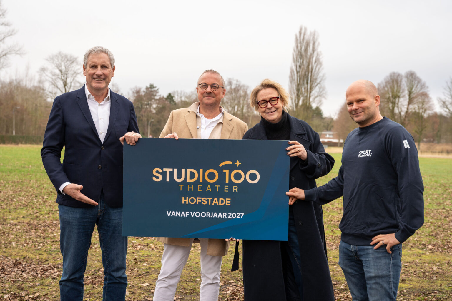 Studio 100 kondigde zijn plannen voor een nieuw theater op het domein van Sport Vlaanderen begin dit jaar aan - © Studio 100